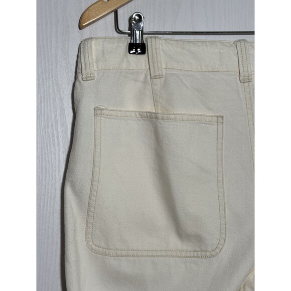 Madewell Patch Pocket Jeans Mens 31 White Ivory Ecru Relaxed Summer Denim New - Picture 15 of 16